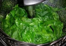 steamed spinach